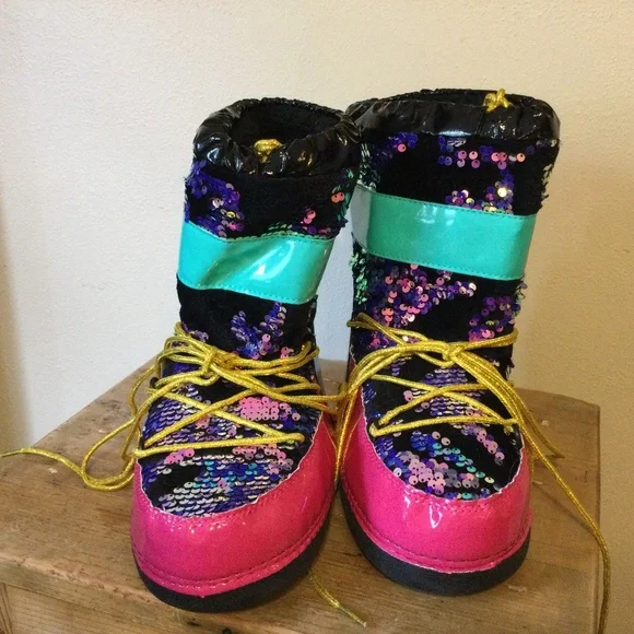 Cape Robbin Shoes Cape Robbin Multi Color Sparkleglitter Boot Size 1m Poshmark